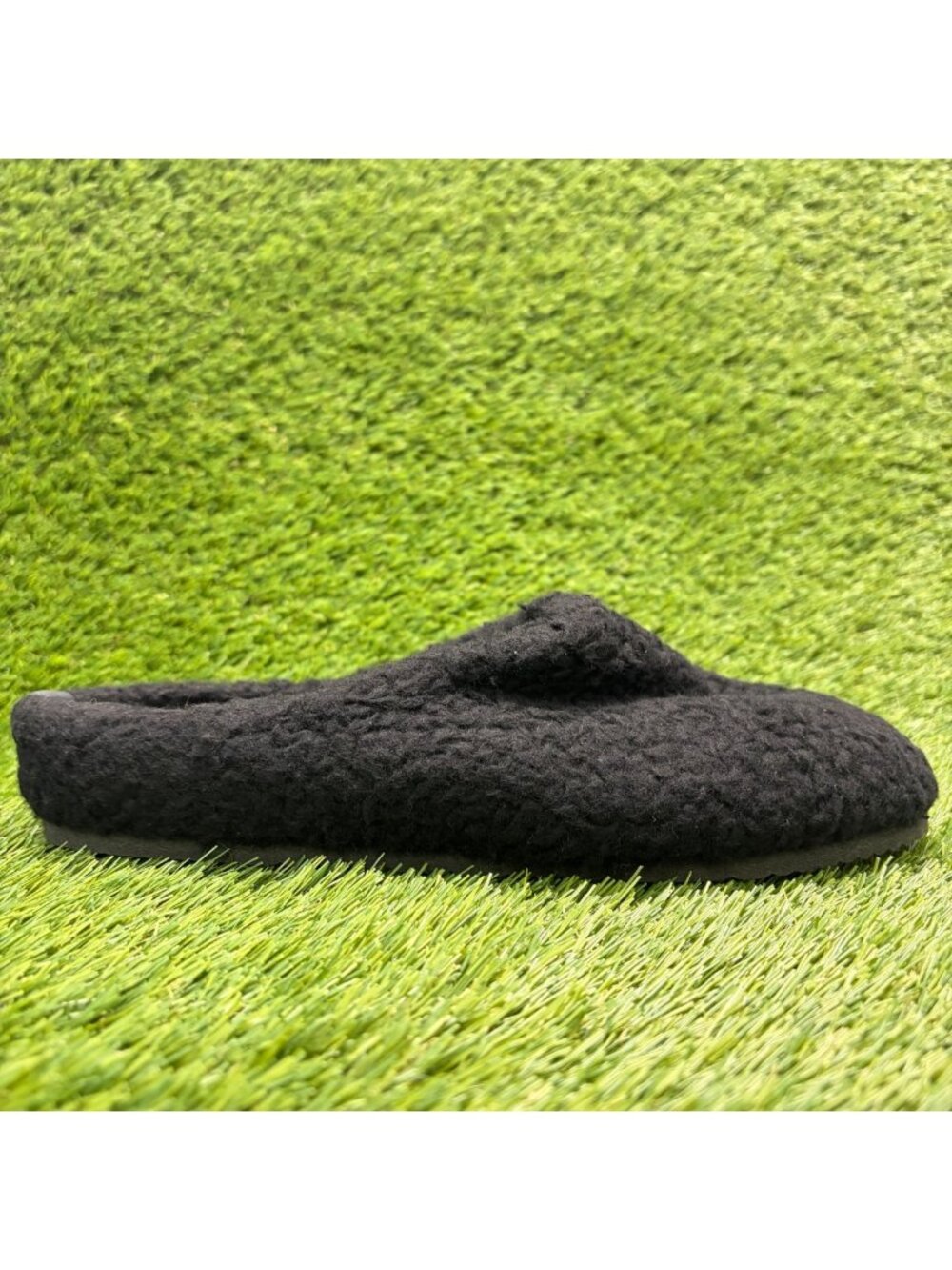 Allbirds Wool Slipper Fluff Mens Size 9 Womens 10.5 Black Casual Slip On Shoes